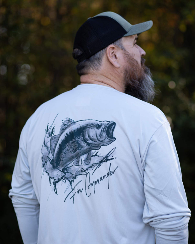 Fin Commander Sketch Long Sleeve Performance Tee