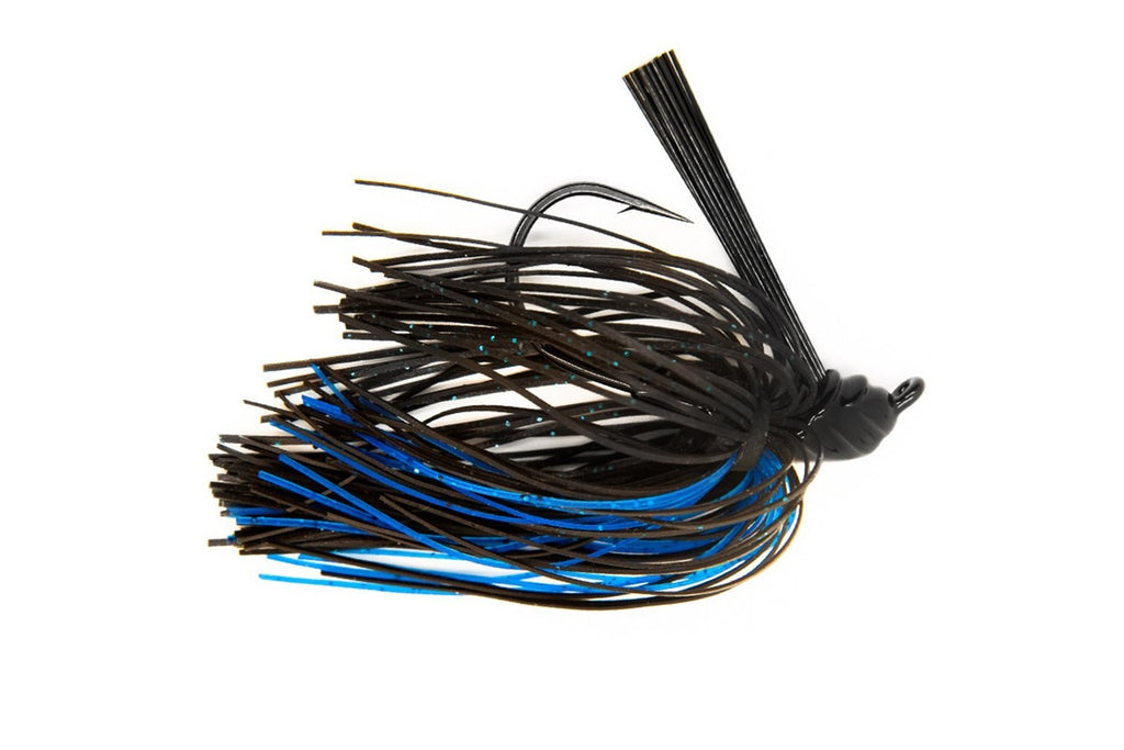 Fin Commander Black/Blue Flip Bass Bait  - 5/16, 7/16