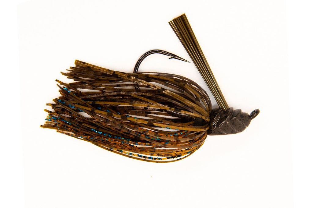 Fin Commander Peas and Carrots Green Pumpkin with Blue Bass Bait  - 5/16, 7/16