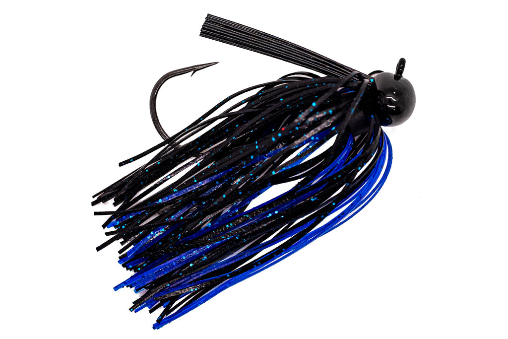 Fin Commander Black/Blue Football Bass Bait - 3/8, 1/2