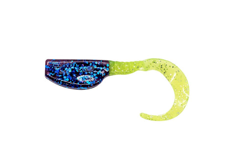 Fin Commander Slab Curly Midnight Flash 12 pack of bait